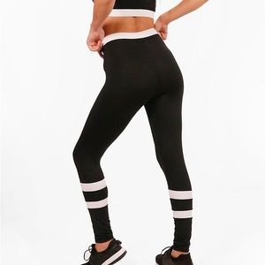 Aq sports leggings black and white athletic